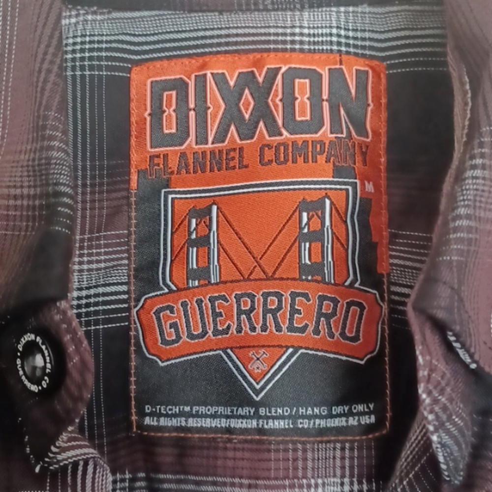 DIXXON Flannel Co Guerrero Plaid Button Up Shirt SZ M Brown Bamboo - Picture 4 of 16